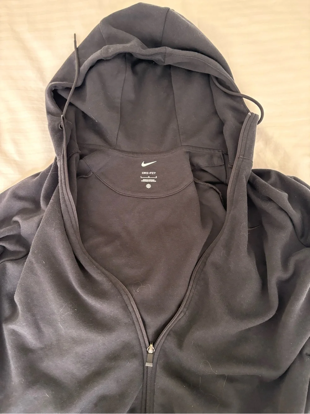EUC Nike Men's Black Full-Zip Hoodie Sz L